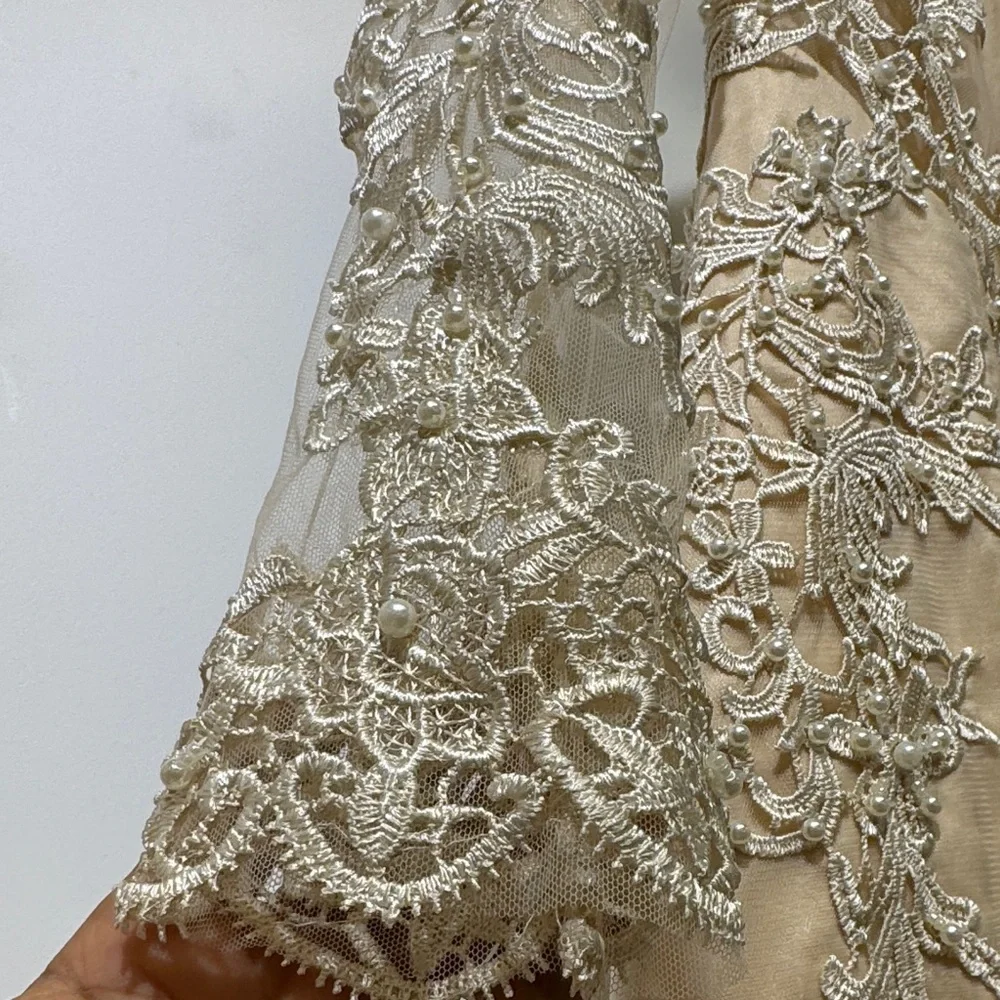 Elegant Lace Long Sleeve Dress - Picture 16 of 17